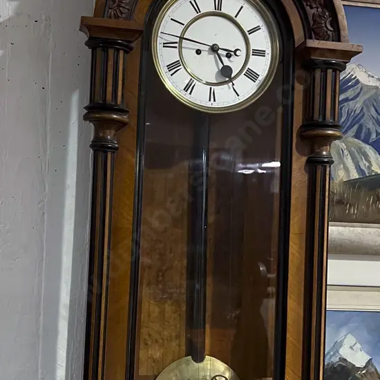 Antique Glass Cased Wall Clock