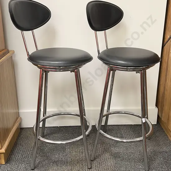 Pair of Chrome Bar Stools