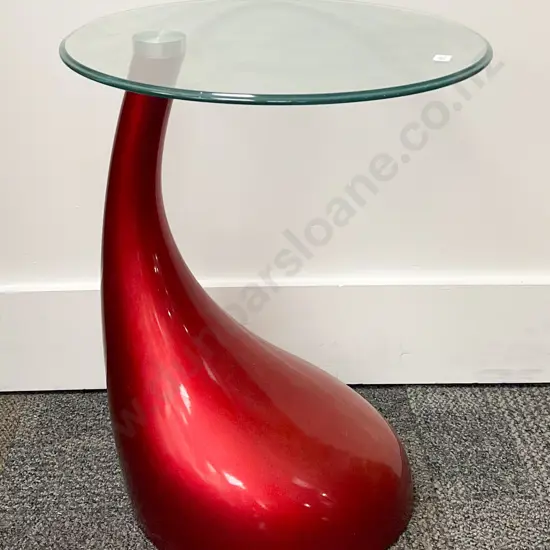 Mid Century Style Tempered Glass Coffee Table