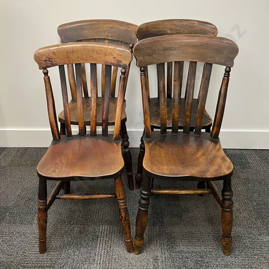 Four Oak Country Farmhouse Chairs