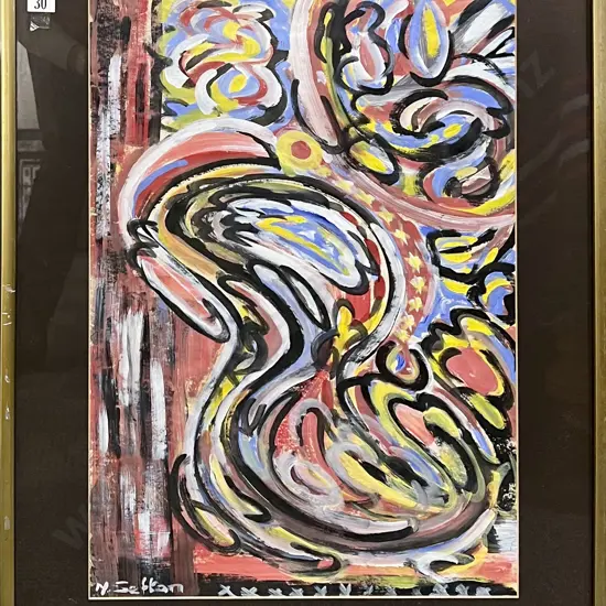 N Sefton - Untitled Abstract - Acrylic on Paper