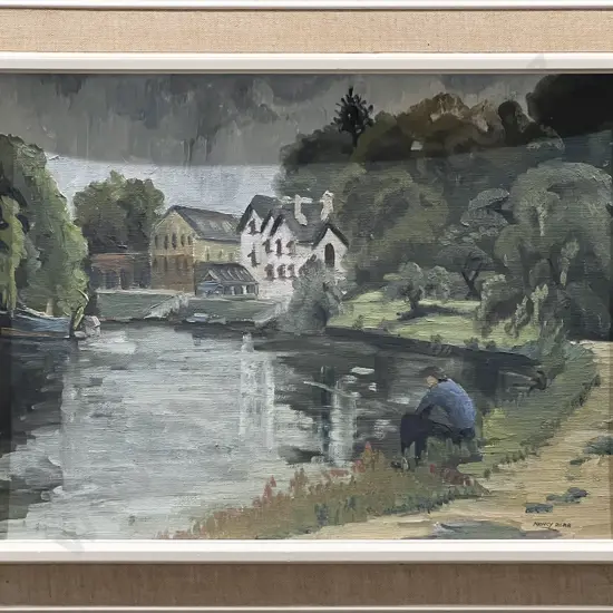 Nancy Robb - River Thames - Oil on Board