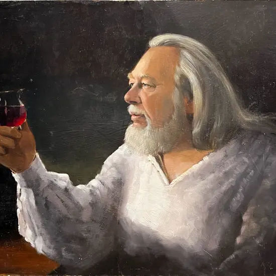 Unknown Artist - Portrait - Acrylic on Board