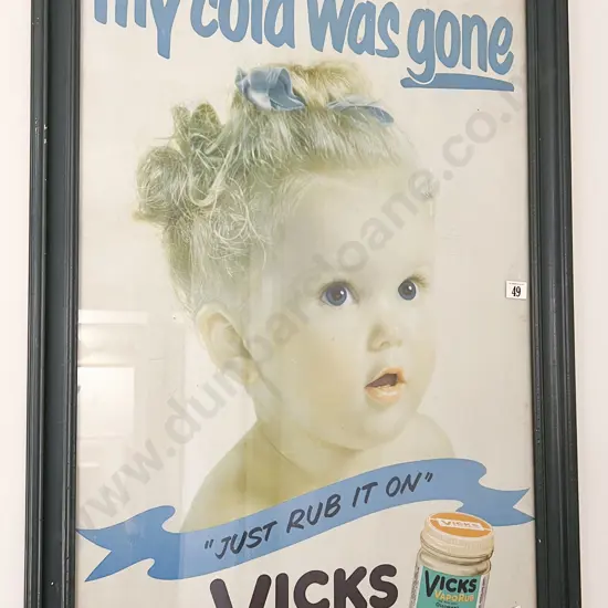 Vintage Vicks Vapo Rub Advertising Poster