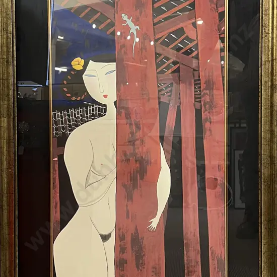 Uniquely Framed Abstract Portrait - Acrylic on Board