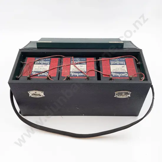 Vintage Battery Box with Three Batteries