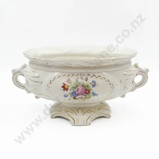Wedgwood Floral Decorated Oval Table Vase