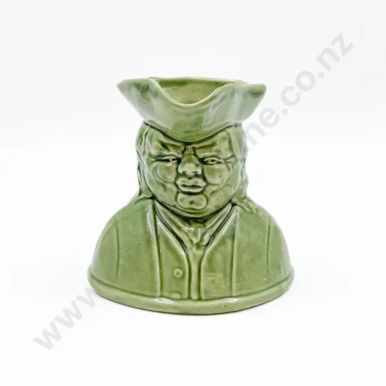 Crown Lynn Green Glazed Toby Jug