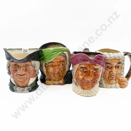 RD Character Jug (faults) with Three Other Character Jugs