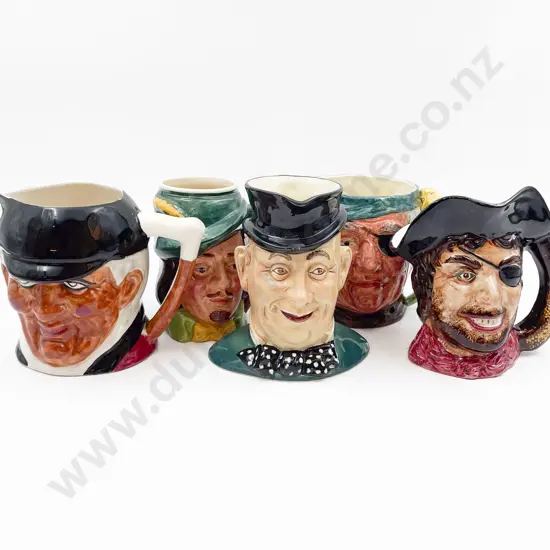 Five Assorted Character Jugs