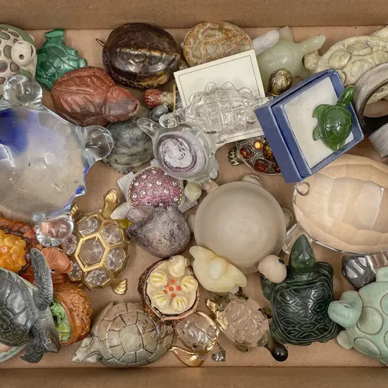 Small Box of Assorted Turtle Ornaments