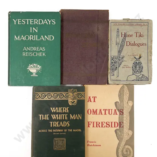 Quantity of Assorted Vintage NZ Books Including "Hone Tiki Dialogues" and "Where The White Man Treads"