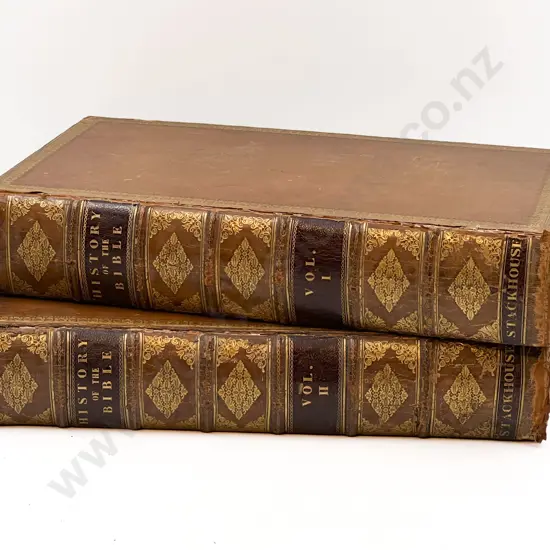 Volumes I & II of "History of the Bible" by the Reverend Thomas Stackhouse