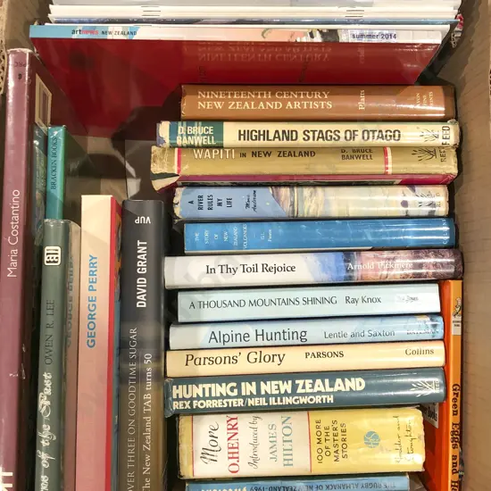 Box of Assorted Books Incl. NZ Reference