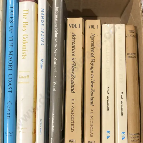 Box of Assorted Early NZ Reference Volumes