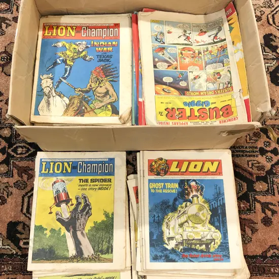 Box of Vintage Lion Cartoons
