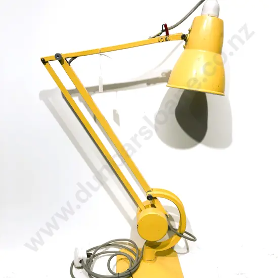 Vintage Yellow Painted Angle Poised Lamp