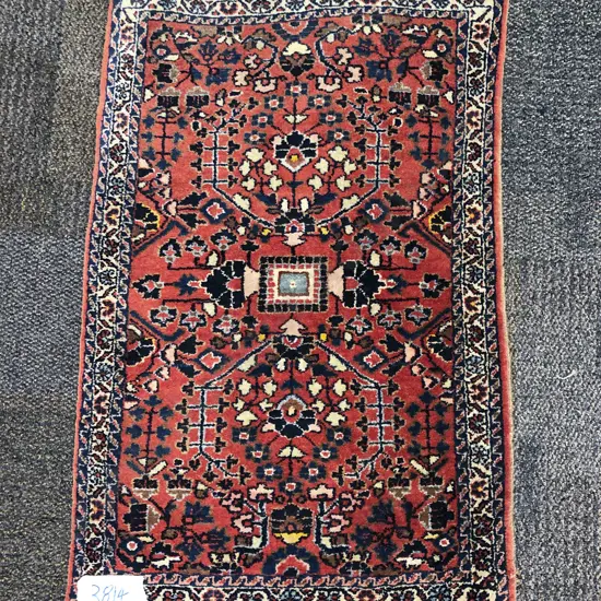 Small Persian Mat on Red Ground