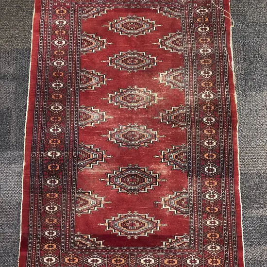 Afghan Turkoman with Central Panel Of Lozenge Gols