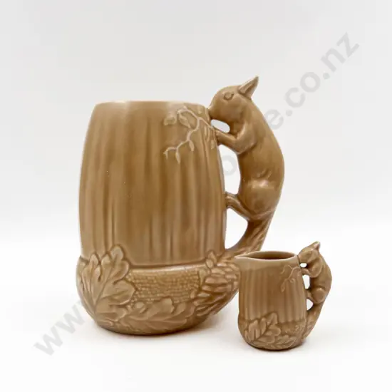 Sylvac Squirrel Handled Vase #1115 and Small Jug #1993