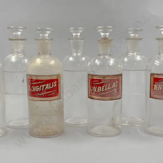Eight Medium Chemist Jars