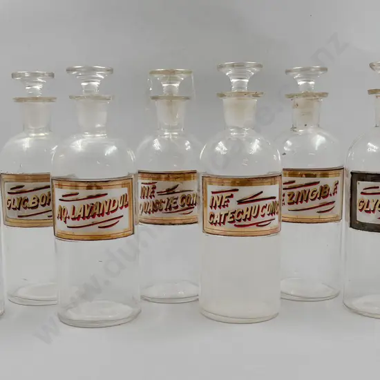 Eight Medium Chemist Jars