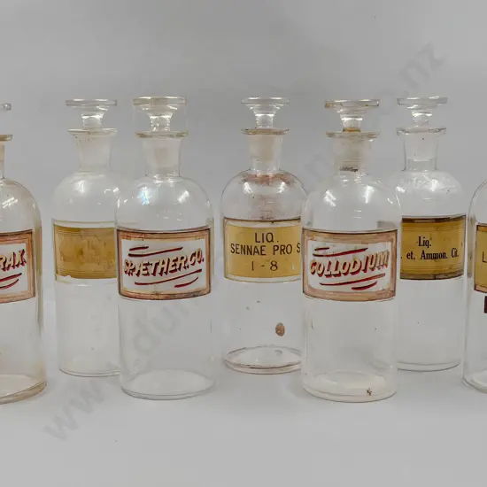Nine Medium Chemist Jars