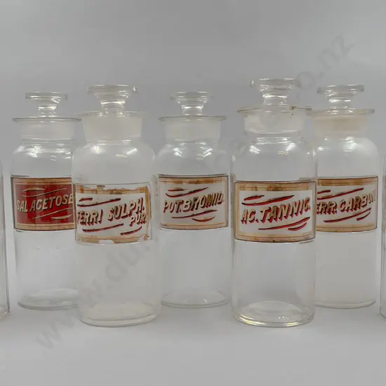 Seven Medium Chemist Jars