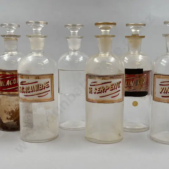Eight Medium Chemist Jars