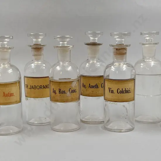 Eight Small Chemist Jars