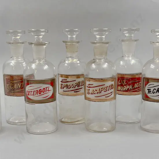 Eight Small Chemist Jars
