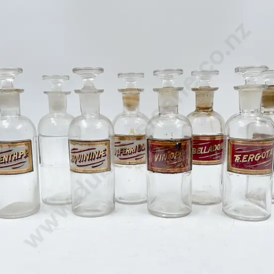 Eight Small Chemist Jars