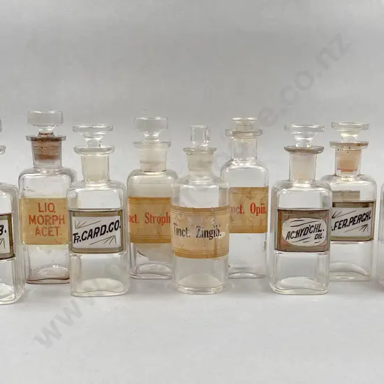 Eleven Various Miniature Chemist Jars