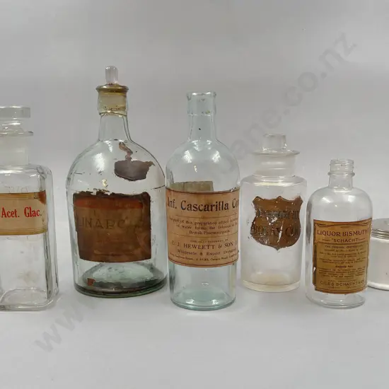 Six Various Chemist Bottles and Jars