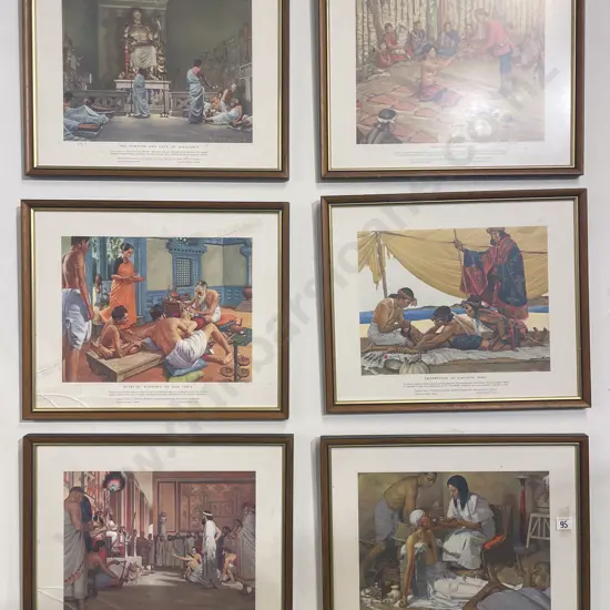 Set of Six Assorted Vintage Medical Themed Prints
