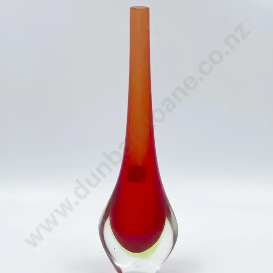 Murano Ruby Encased Specimen Vase