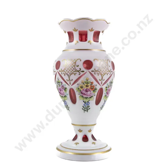 Large Bohemian Glass Vase