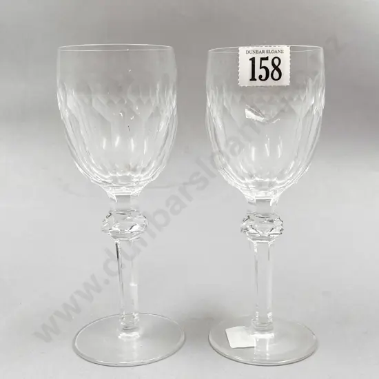 Nine Irish Waterford Curraghmore Pattern Red Wine Goblets