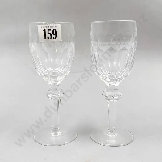 Seven Irish Waterford Curraghmore Pattern White Wine Goblets