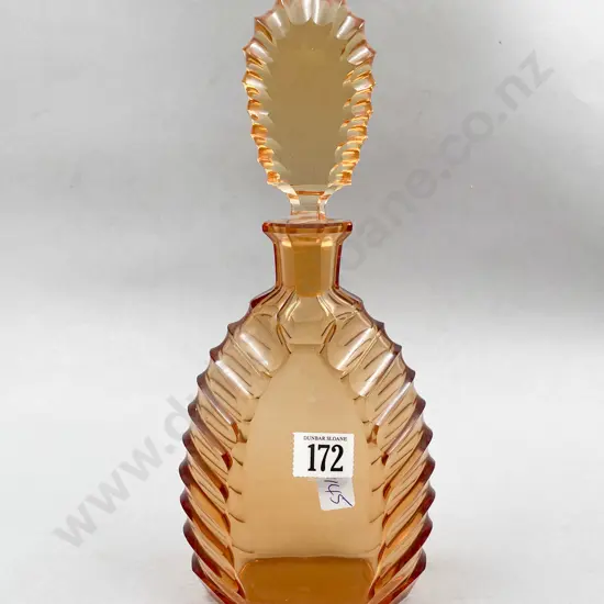 Art Deco Tinted Amber Decanter
