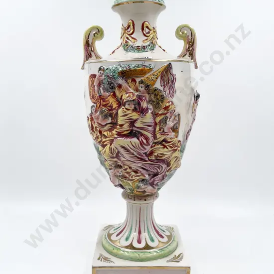 Italian Capodimonte Traditionally Figured Urn