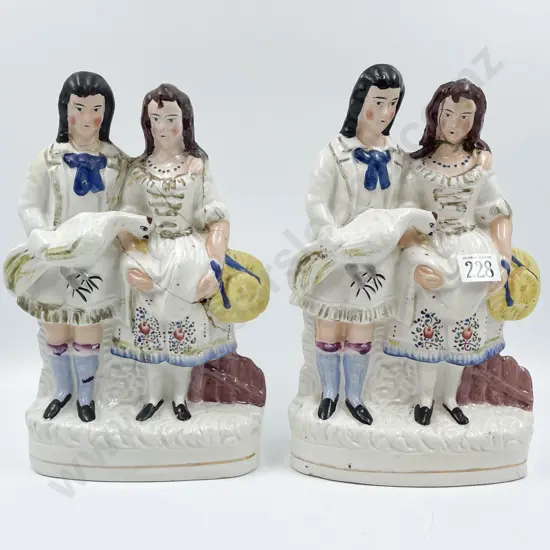 Two Vict Staffordshire Figure Groups