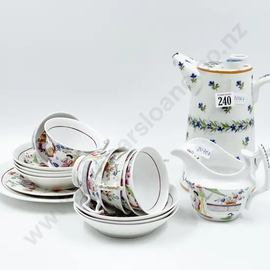 Mid C19th English Tea Ware & Puzzle Jug