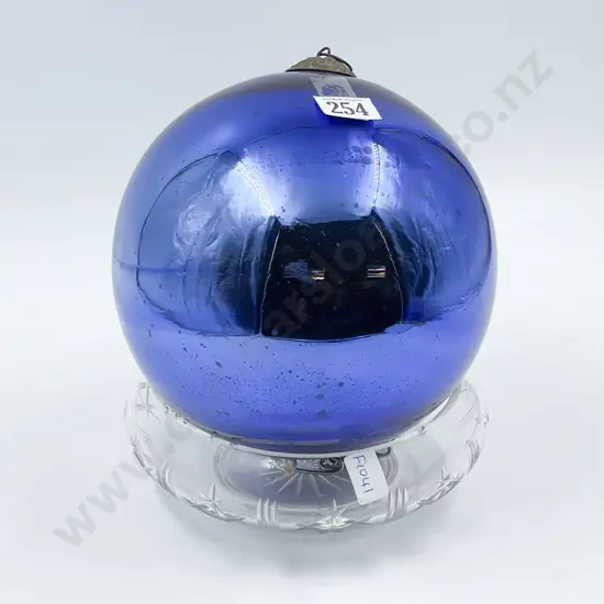 Large Vict. Blue Glass Witches Ball