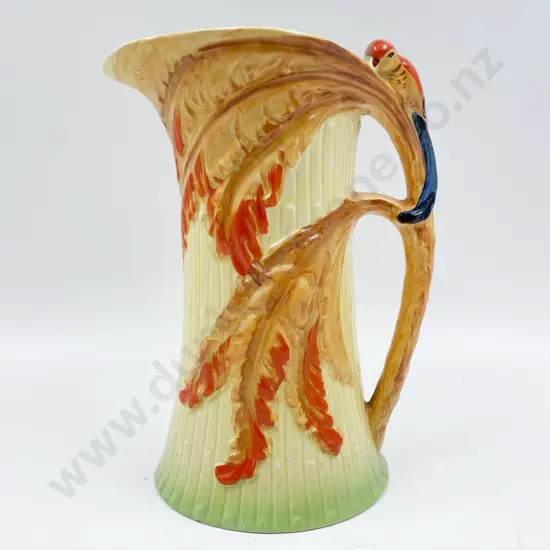 Burleigh Ware Lyre Bird Handled Jug