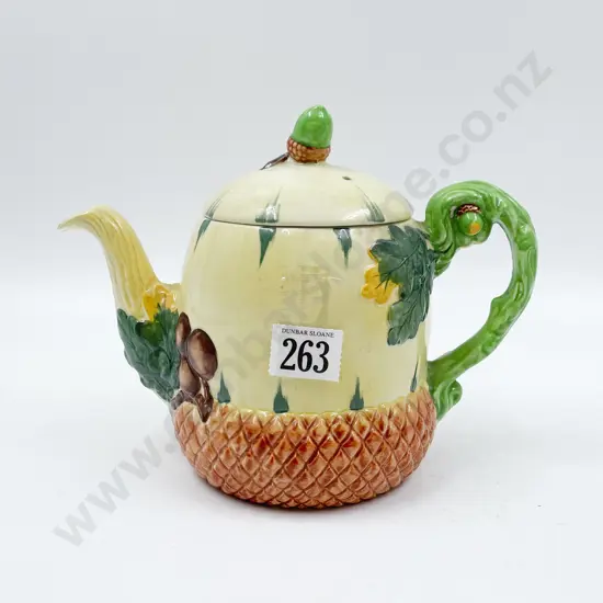 Burleigh Ware Moulded Acorn Teapot