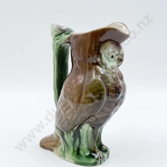 Majolica Owl Moulded Jug