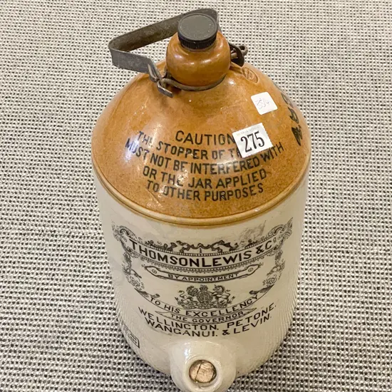 Thomas & Lewis Advertising Stoneware Keg