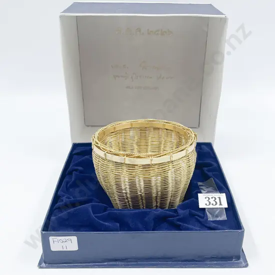 Presentation Gold Woven Metal Thai Basket