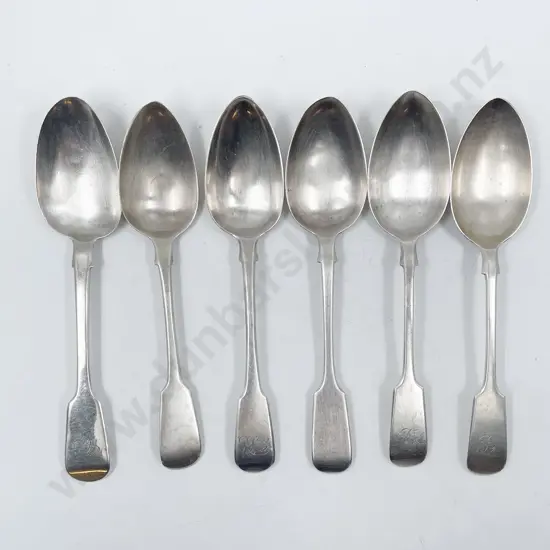 Six Vict and Georgian Fiddle Pattern Table Spoons